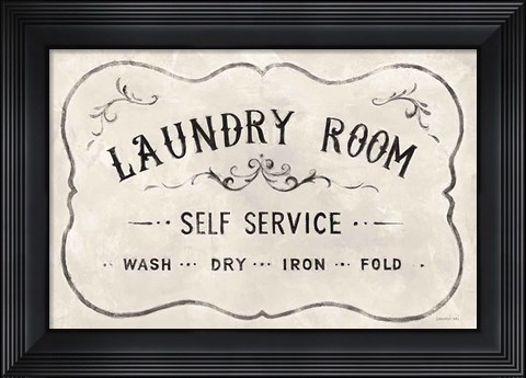 Framed Laundry Day VII Neutral Print
