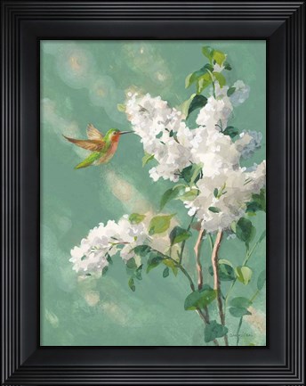 Framed Hummingbird Spring I Print