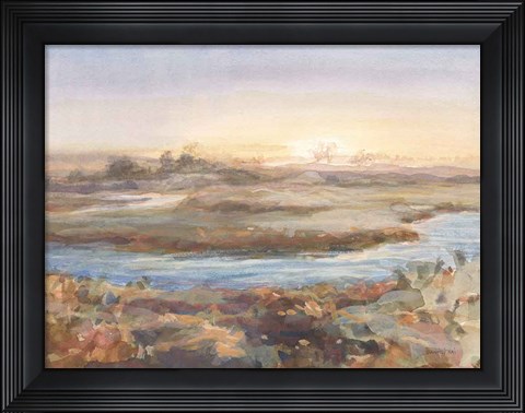 Framed River at Dawn Print