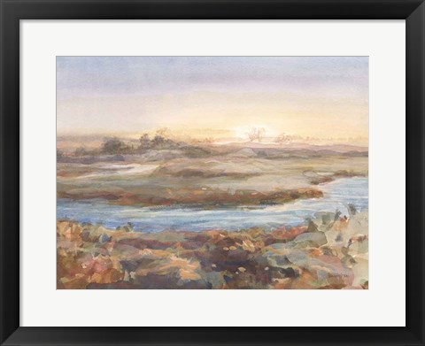 Framed River at Dawn Print