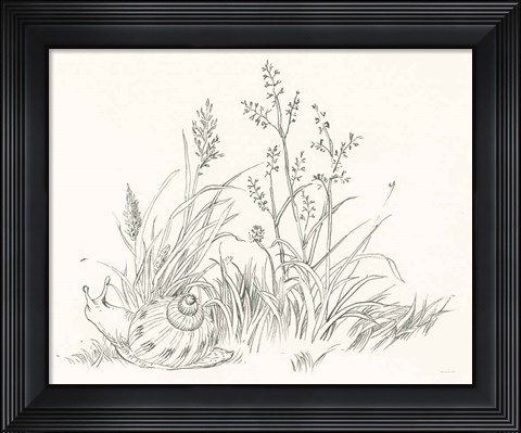 Framed Farm Nostalgia Flowers VII Dark Gray Print