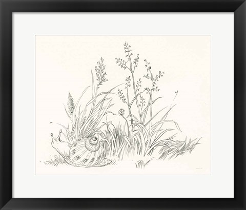 Framed Farm Nostalgia Flowers VII Dark Gray Print