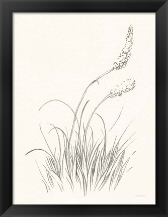 Framed Farm Nostalgia Flowers IV Dark Gray Print