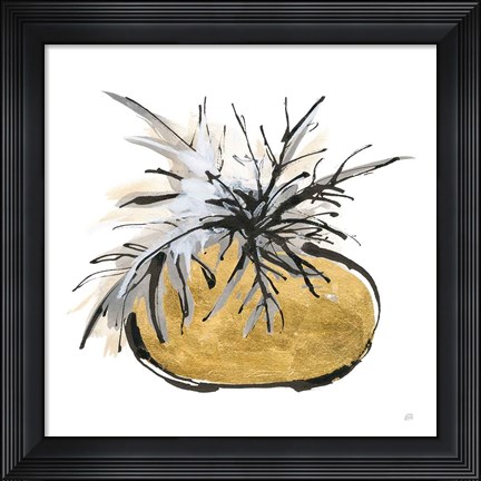 Framed Gilded Vase III Print