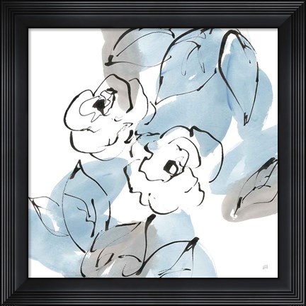 Framed Blue Neutrals I Print