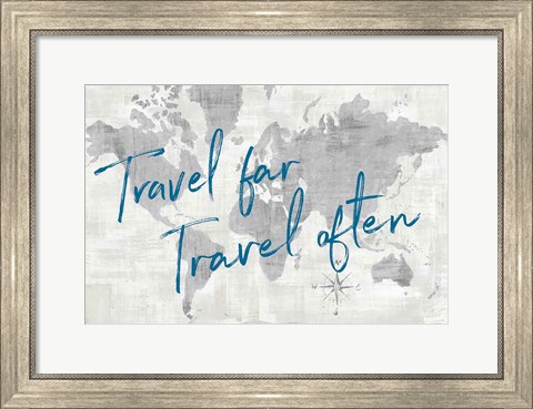 Framed World Map Collage Travel Print