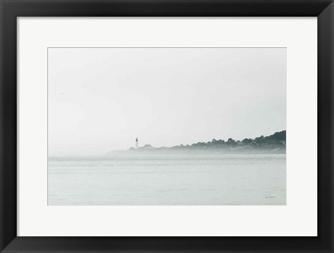 Framed Foggy Lighthouse Print