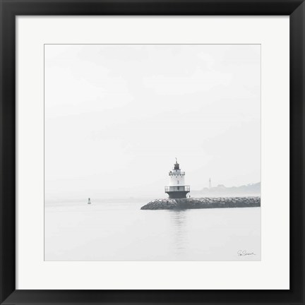 Framed Casco Bay Lighthouse I Print