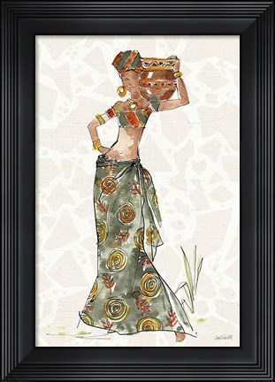 Framed African Flair VIII B Print