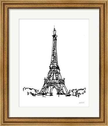 Framed Eiffel Tower Sketch Print