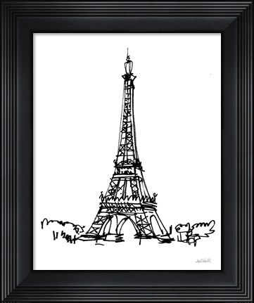 Framed Eiffel Tower Sketch Print