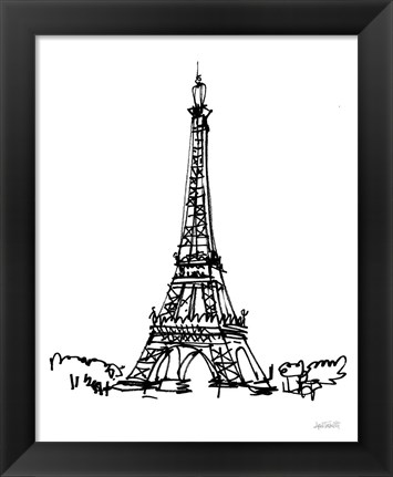 Framed Eiffel Tower Sketch Print