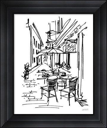 Framed Cafe Sketch II Print