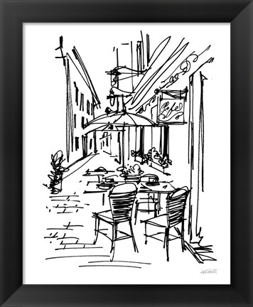 Framed Cafe Sketch II Print