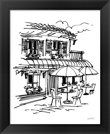 Framed Cafe Sketch I Print