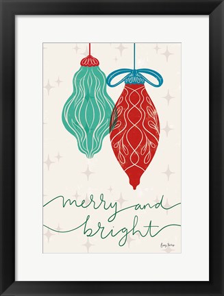 Framed Retro Ornaments VIII Print