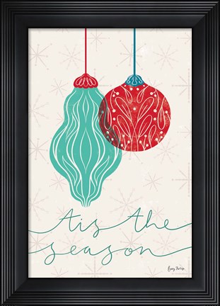 Framed Retro Ornaments VII Print