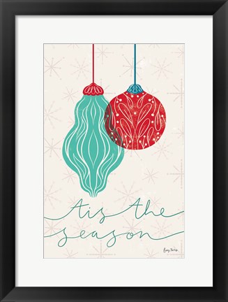 Framed Retro Ornaments VII Print