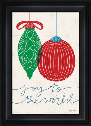 Framed Retro Ornaments VI Print
