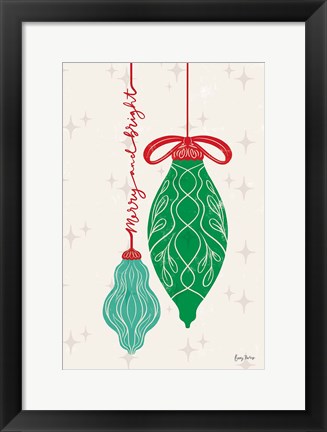 Framed Retro Ornaments IV Print