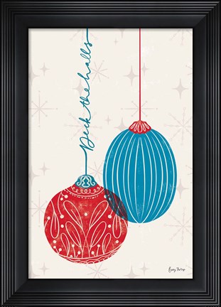 Framed Retro Ornaments I Print