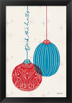 Framed Retro Ornaments I Print