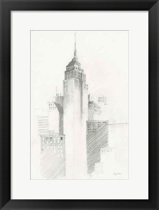 Framed City Sketch I Print