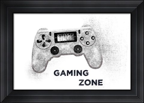 Framed Garage Gaming Zone Print