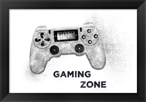 Framed Garage Gaming Zone Print