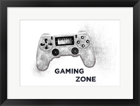 Framed Garage Gaming Zone Print