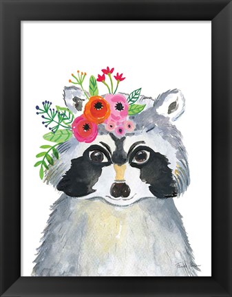 Framed Sweet Raccoon Print