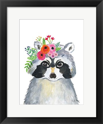 Framed Sweet Raccoon Print