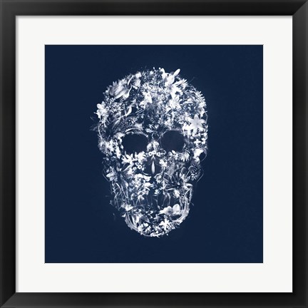 Framed Skull Silhouette Print