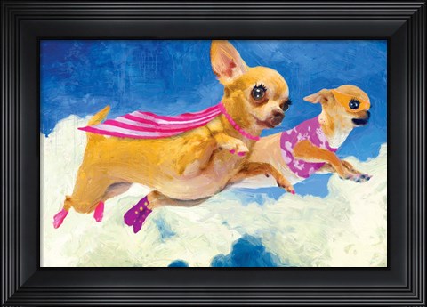 Framed Chick Chihuahua and Darlene Print