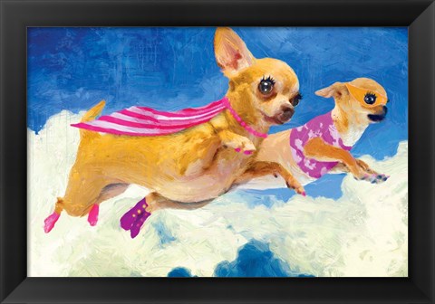 Framed Chick Chihuahua and Darlene Print