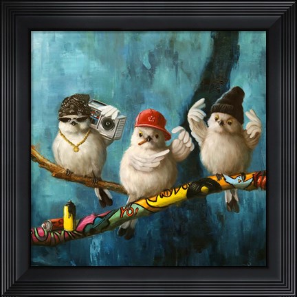 Framed Birdz in da Hood No. 2 Print