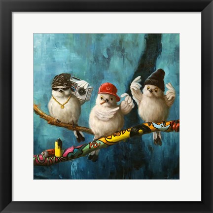 Framed Birdz in da Hood No. 2 Print