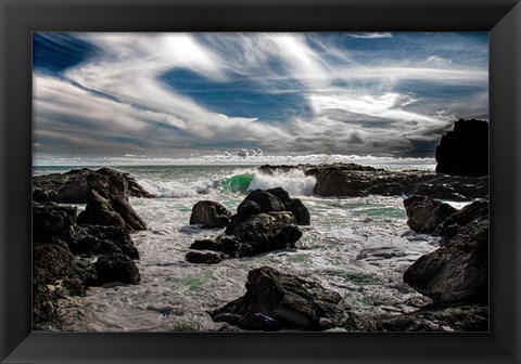 Framed Tide and Rock Print