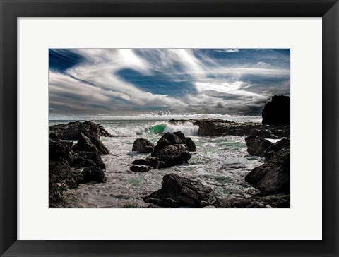 Framed Tide and Rock Print