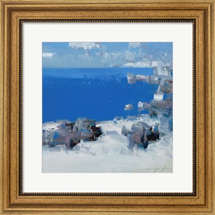 Framed Bay Cliffs Print