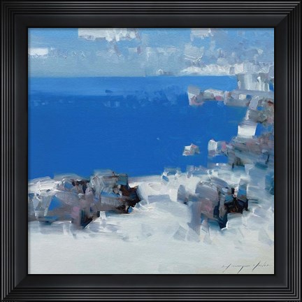 Framed Bay Cliffs Print