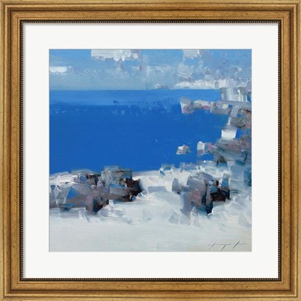 Framed Bay Cliffs Print