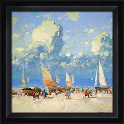 Framed Harbor II Print
