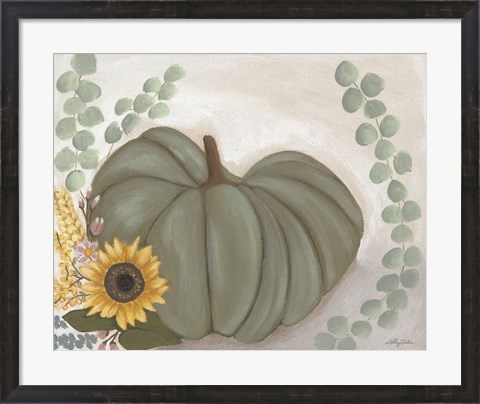 Framed Green Pumpkin Print