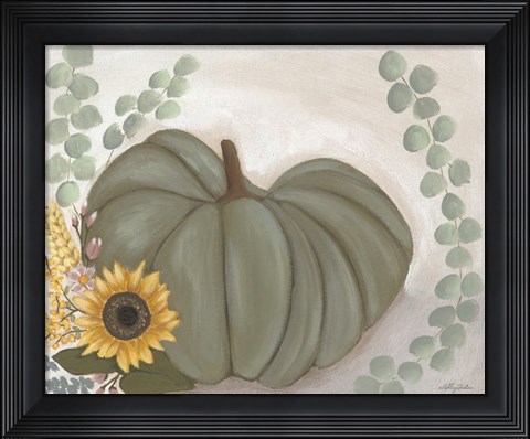 Framed Green Pumpkin Print
