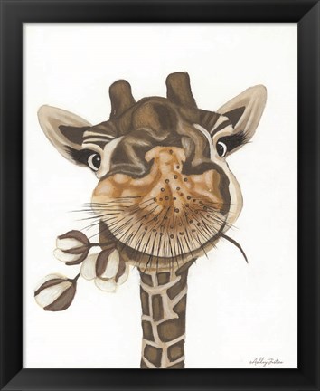 Framed Giraffe with Cotton Print