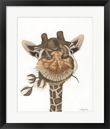 Framed Giraffe with Cotton Print