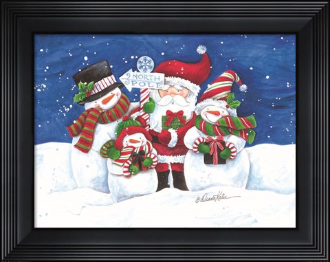 Framed North Pole Friends Print