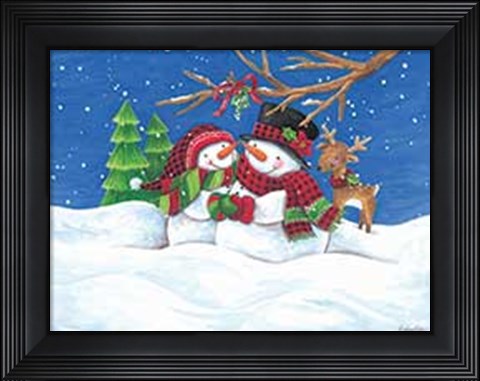 Framed Snow Couple Print