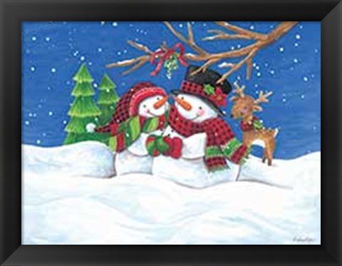 Framed Snow Couple Print